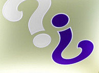 a drawing of a grey question mark and an upside-down purple question mark - on a dark grey background