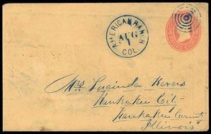 1863 postal cover to Kankakee, IL