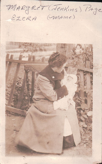 Margaret (Jenkins) Page and son Zeke, 1905, Maine