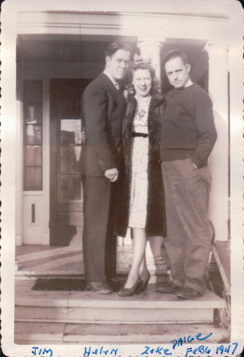 Jimmy, Helen and Zeke Paige, 1947 