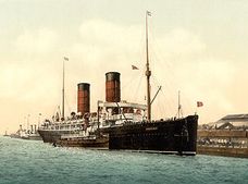 photo of a steamship said to be the SS Campania 